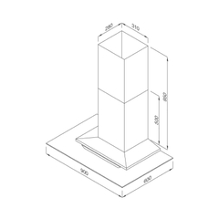 Máy Hút Mùi Áp Tường Dạng Chữ T 90cm Malloca MC9066
