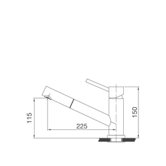 Vòi Rửa Chén Nóng Lạnh Dây Rút INOX 304 Malloca K110SS