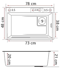 Bộ Chậu Rửa Bát + Vòi Hand Made Sevilla SV-COMBO 7846N1
