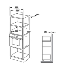 LÒ VI SÓNG KẾT HỢP NƯỚNG ÂM TỦ HAFELE HM-B38D 538.31.200