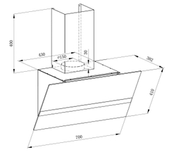 MÁY HÚT MÙI KAFF KF-LUX AT70FH BK