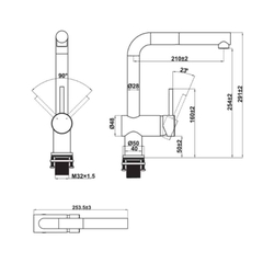 VÒI BẾP Hafele HT21-CH1P254 577.55.200