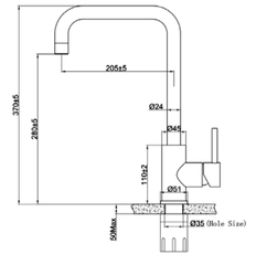 Vòi rửa bát Eurogold EUF015M