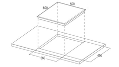 Bếp từ 3 vùng nấu Bauer BEU630GT2E