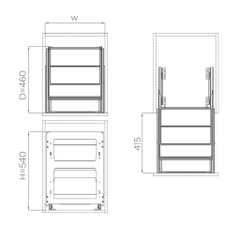 KỆ GIA VỊ HỘP NHÔM 4.0 HIGOLD 306274 450mm