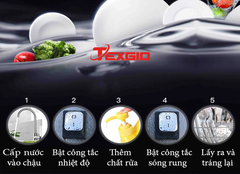 Máy rửa bát Công nghiệp Siêu Âm Texgio TGU 800SS