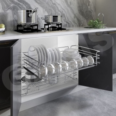 Giá xoong nồi, bát đĩa Garis GDV49 inox 304 Mirror BA