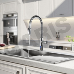 Vòi rửa bát cảm ứng Garis MF01M dây rút