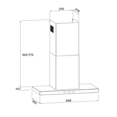 Máy Hút Mùi Áp Tường Dạng Chữ T 70cm Malloca SLIM MH7035TS