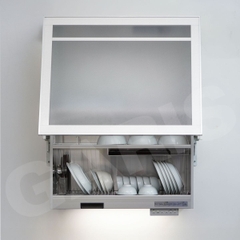 Giá bát đĩa nâng hạ điện Garis MLH680K có sấy khô không kèm tủ