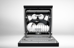 Texgio Dishwasher TGDM795B Smart Pro - Máy rửa chén bát 16 bộ, Sấy khí nóng, Màn hình màu siêu đẹp, Cửa điện, Tự động mở & đóng cửa