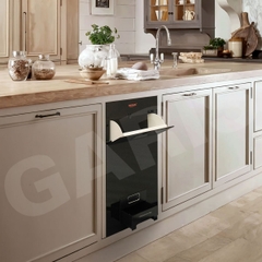 Thùng gạo Garis MRB830 mặt kính đen thùng inox 304 15kg