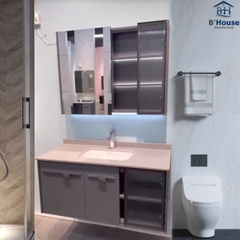 Bộ Tủ Gương Phòng Tắm, Tủ Lavabo Đẹp, Tủ Lavabo Phòng Tắm SUS 215