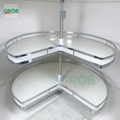 Mâm xoay 270 inox SUS304 nan dẹt đáy melamin Grob GM304-270.8