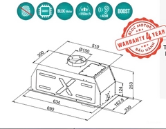 Máy Hút Mùi Âm Tủ GRANDX GX H70F79G