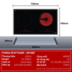 Bếp từ đôi Lorca TA 1006EC Plus