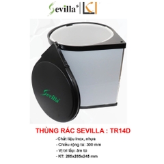 Thùng rác màu đen Sevilla SV TR14D