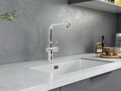 Vòi rửa bát dây rút Konox Stream Smart Chrome