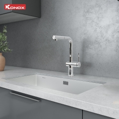 Vòi rửa bát dây rút Konox Stream Smart Chrome