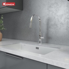 Vòi rửa bát dây rút Konox Lasi Chrome