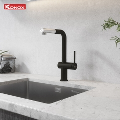 Vòi rửa bát dây rút Konox Stream Smart Black