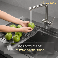 Vòi Rửa Chén Nóng Lạnh Dây Rút INOX 304 Malloca K103SS