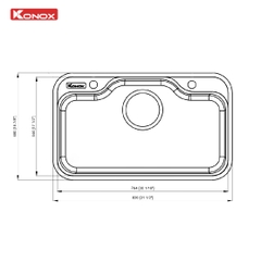 Chậu rửa bát chống xước Workstation Sink Dekor 8048SU