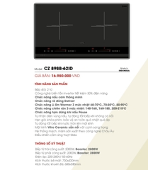 Bếp từ đôi Canzy CZ 898B-62ID