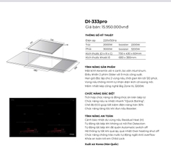 Bếp 2 từ Kocher DI 333 Pro Tặng máy hút mùi 350D