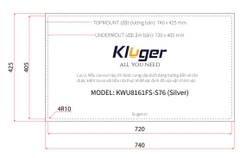 Chậu rửa bát Kluger KWU8161FS – S76