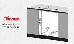 Máy rửa bát Texgio Dishwasher TGFPCM795B - 14 Bộ Sấy Khí Nóng, Diệt Khuẩn UV