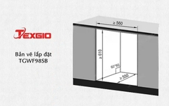 Máy rửa bát Texgio Dishwasher TGWF98SB Smart - 8 Bộ Nâng cấp 11 Bộ - Kết Nối WIFI, Sấy Khí Nóng, Diệt Khuẩn UV