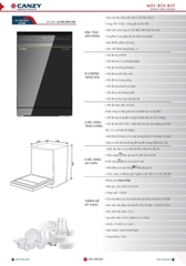Máy Rửa Bát Canzy DGA15EU JUMBO chính hãng