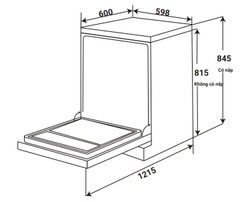 Máy Rửa bát KAFF KF BHMI815Y | Tặng máy hút mùi