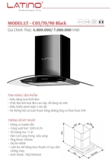 MÁY HÚT MÙI LATINO LT- C05/90