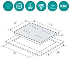 Bếp từ đôi GrandX GX IH615SE