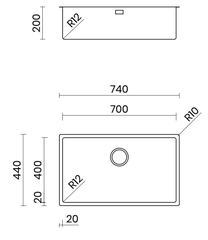 Chậu rửa bát NoBiNox  NT600B