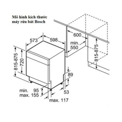 MÁY RỬA BÁT Bosch SMS4ECI14E Tự động hé cửa