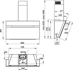 Máy Hút Mùi Hafele HH-WVG90B 539.89.335