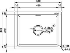 Chậu đá Hafele HS22-GEN1S60S 577.25.300