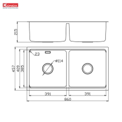 Chậu rửa bát Konox KN8646DU Dekor