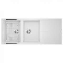 Chậu rửa bát KONOX Granite Sink Livello Smart 1160 – White Silver