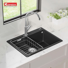 Chậu rửa bát KONOX Granite Sink Ruvita 680 – Black