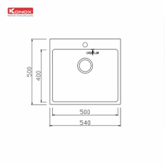 Chậu rửa bát KONOX Topmount Sink Unico 5450