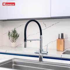 Vòi rửa bát Konox 3 đường nước Combi Chrome