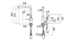 Vòi rửa bát NoBiNox MANIA NB218A
