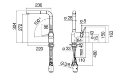 Vòi rửa bát NoBiNox MANIA NB217B