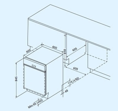 Máy rửa bát Malaysia Fandi FD-SMS 14EU68E