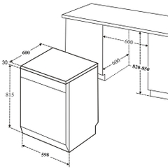 Máy rửa bát Malaysia Fandi FD-SMS 14EU67E
