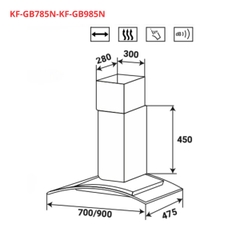 Máy Hút Mùi KAFF KF GB985N